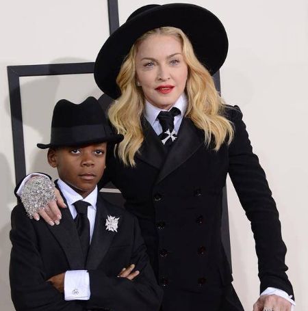 Madonna and her son David Banda.